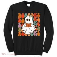 Funny Halloween Booooks Cute Book Lover Ghost Sweatshirt thumb 0