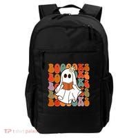Funny Halloween Booooks Cute Book Lover Ghost Backpack thumb 0
