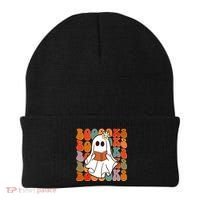 Funny Halloween Booooks Cute Book Lover Ghost Beanie thumb 0