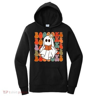 Funny Halloween Booooks Cute Book Lover Ghost Women's Hoodie