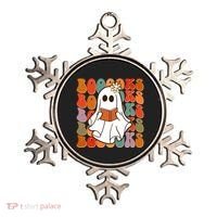 Funny Halloween Booooks Cute Book Lover Ghost Ornament thumb 0