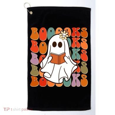 Funny Halloween Booooks Cute Book Lover Ghost Golf Towel