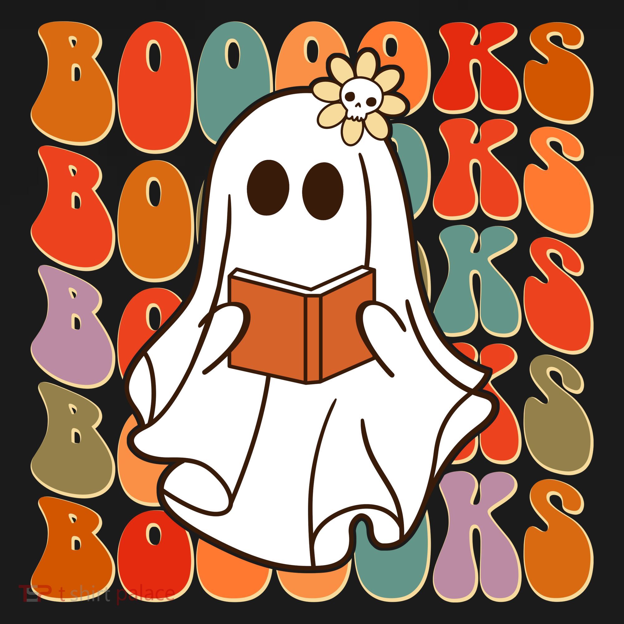 Funny Halloween Booooks Cute Book Lover Ghost Kids Sweatshirt