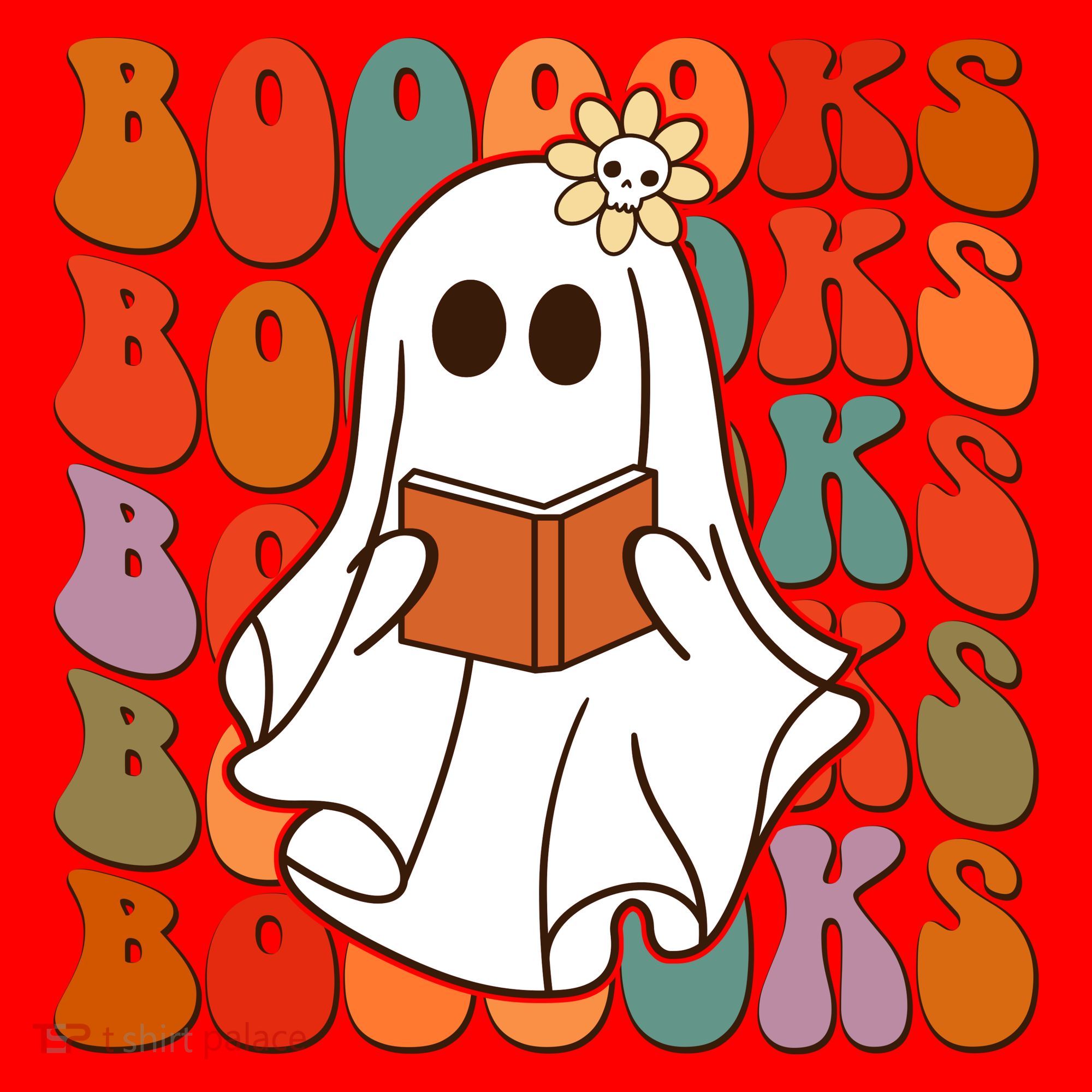Funny Halloween Booooks Cute Book Lover Ghost Santa Hat