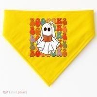 Funny Halloween Booooks Cute Book Lover Ghost USA-Made Doggie Bandana thumb 0