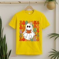 Funny Halloween Booooks Cute Book Lover Ghost T-Shirt thumb 2