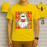 Funny Halloween Booooks Cute Book Lover Ghost T-Shirt thumb 6