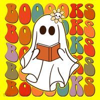 Funny Halloween Booooks Cute Book Lover Ghost Hat thumb 2