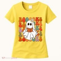 Funny Halloween Booooks Cute Book Lover Ghost Women's T-Shirt thumb 0