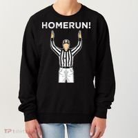 Funny HomeRun Baseball Football Up Women's Sweatshirt thumb 0