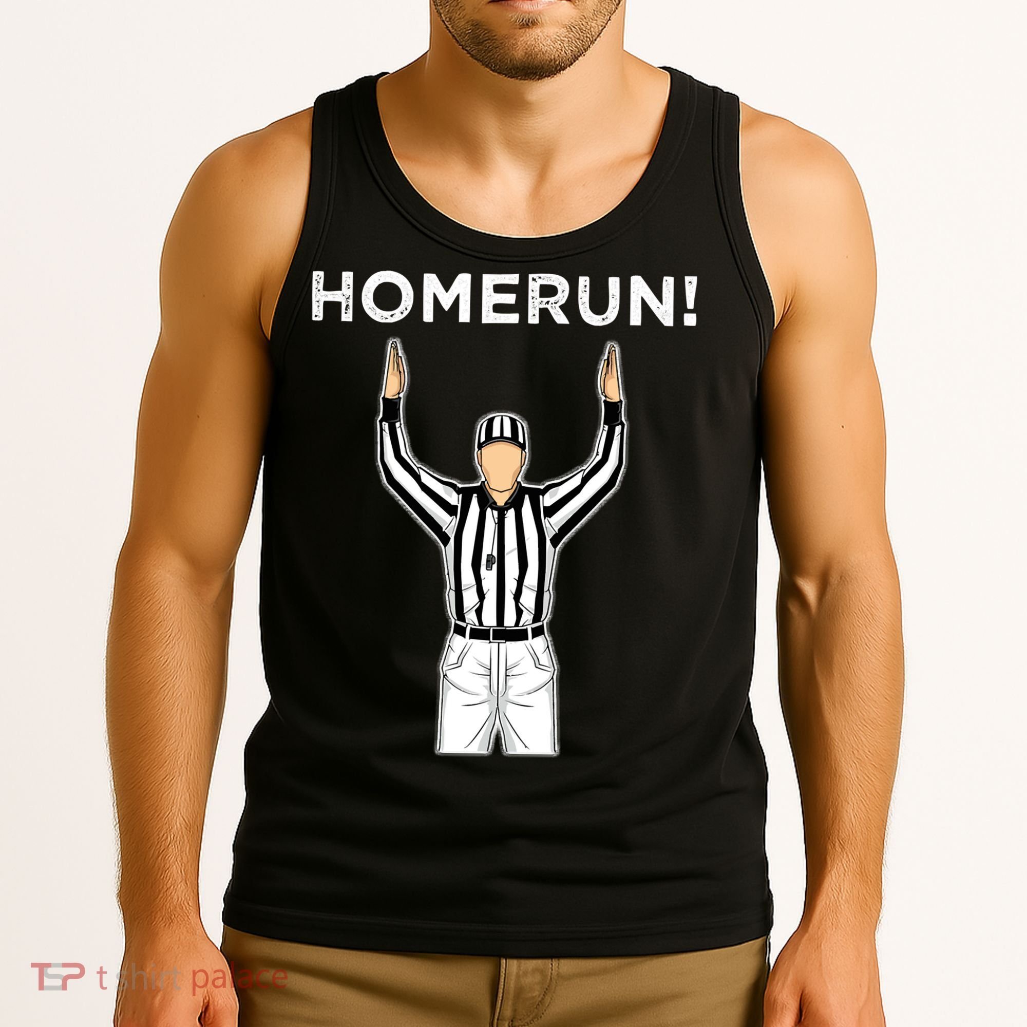 Funny HomeRun Baseball Football Up Tank Top
