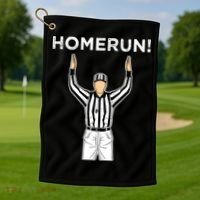 Funny HomeRun Baseball Football Up Golf Towel thumb 1