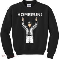 Funny HomeRun Baseball Football Up Kids Sweatshirt thumb 0