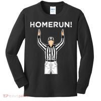 Funny HomeRun Baseball Football Up Kids Long Sleeve Shirt thumb 0