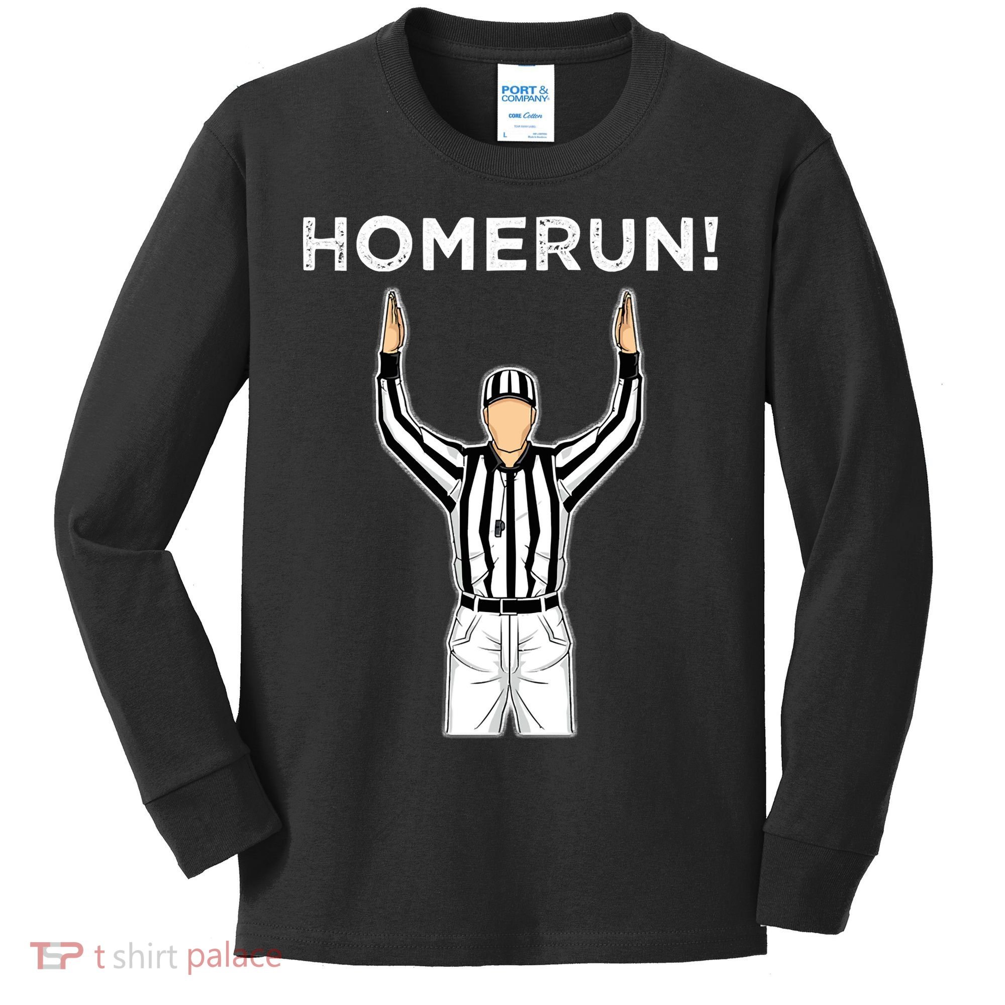 Funny HomeRun Baseball Football Up Kids Long Sleeve Shirt