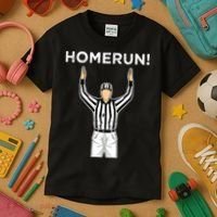 Funny HomeRun Baseball Football Up Kids T-Shirt thumb 3