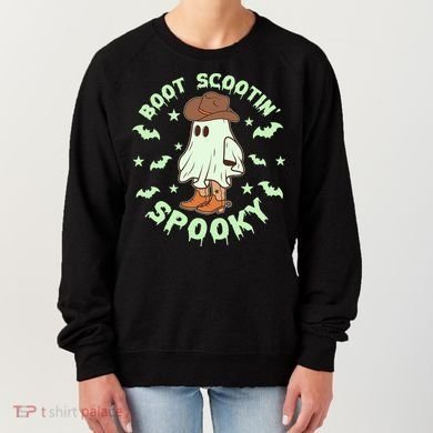 Funny Halloween Boot Scootin Spooky Cowboy Ghost Women's Sweatshirt