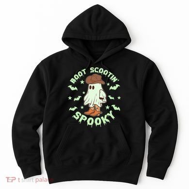 Funny Halloween Boot Scootin Spooky Cowboy Ghost Hoodie