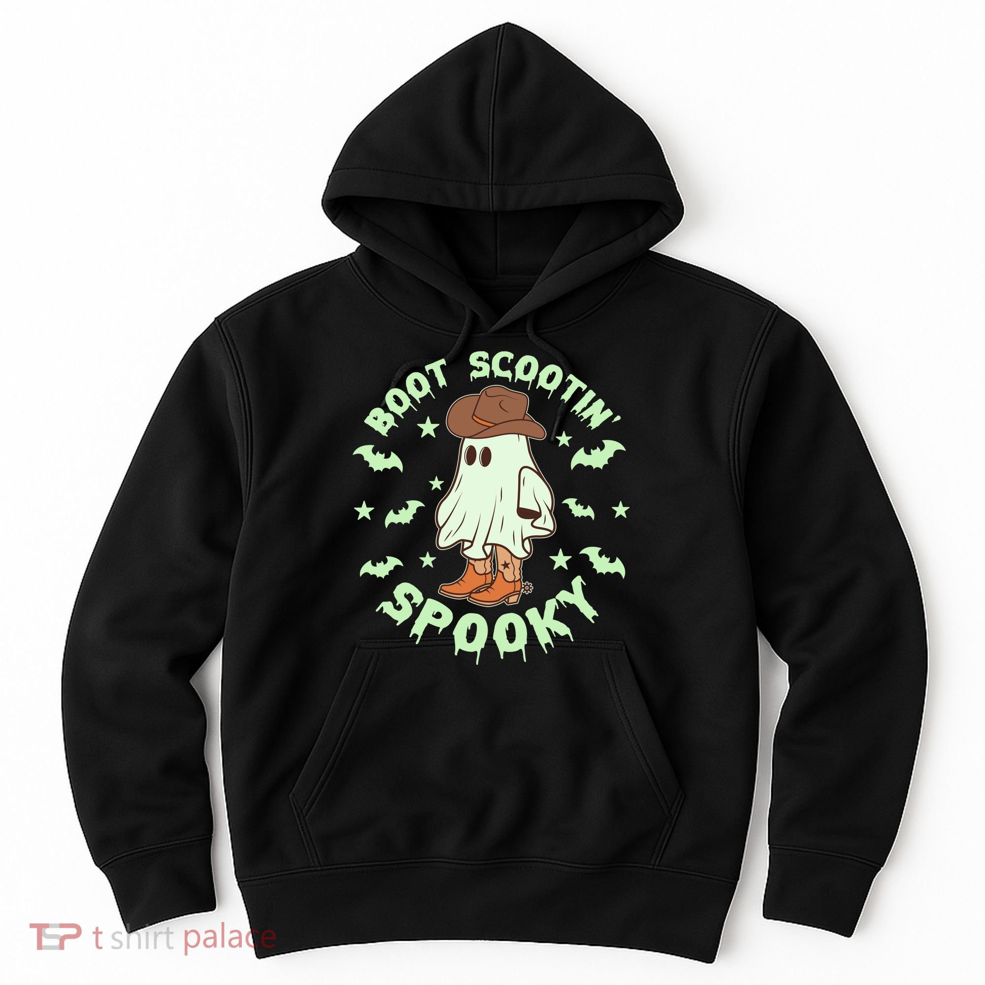 Funny Halloween Boot Scootin Spooky Cowboy Ghost Hoodie