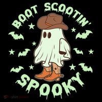 Funny Halloween Boot Scootin Spooky Cowboy Ghost Hoodie thumb 7