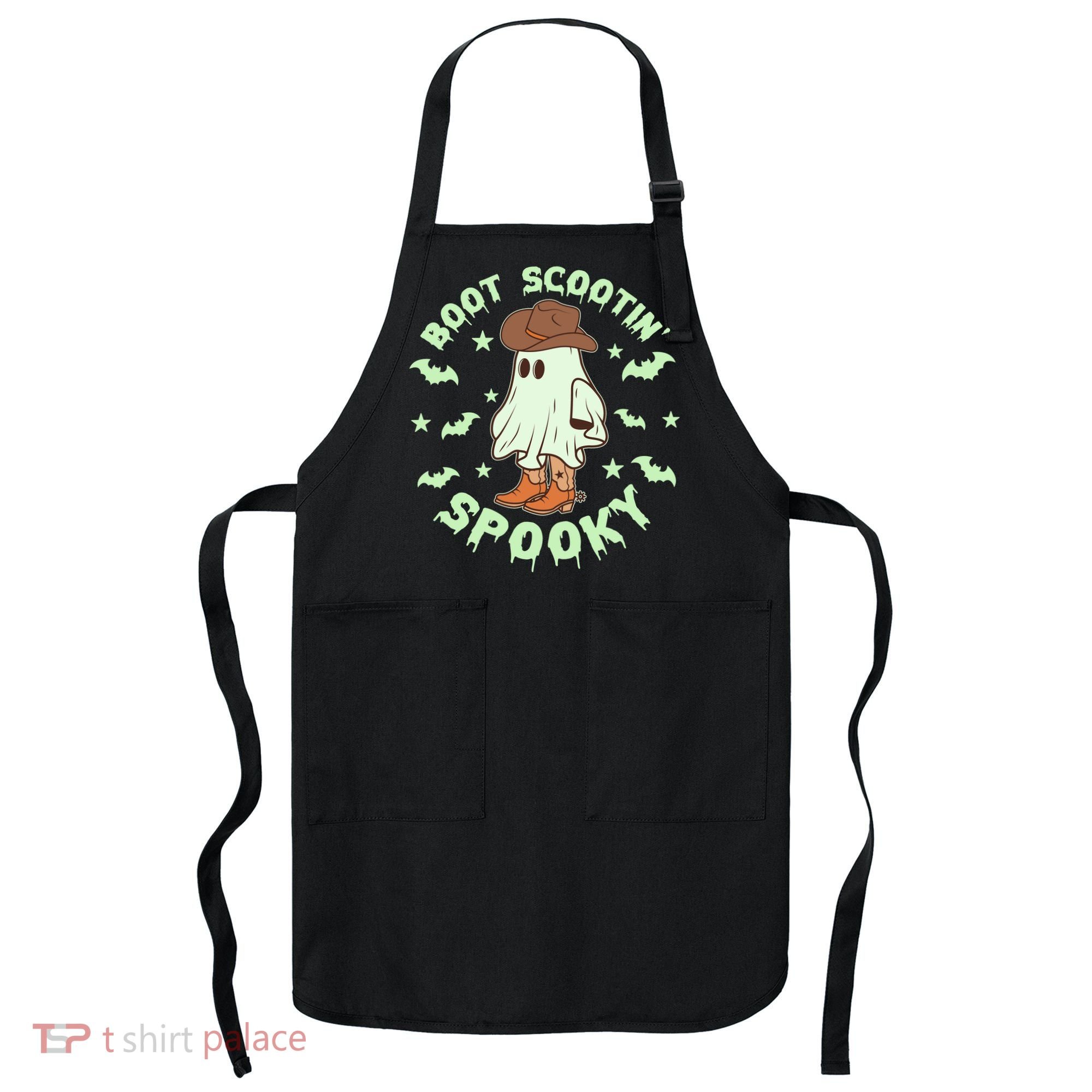 Funny Halloween Boot Scootin Spooky Cowboy Ghost Apron