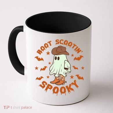 Funny Halloween Boot Scootin Spooky Cowboy Ghost Coffee Mug
