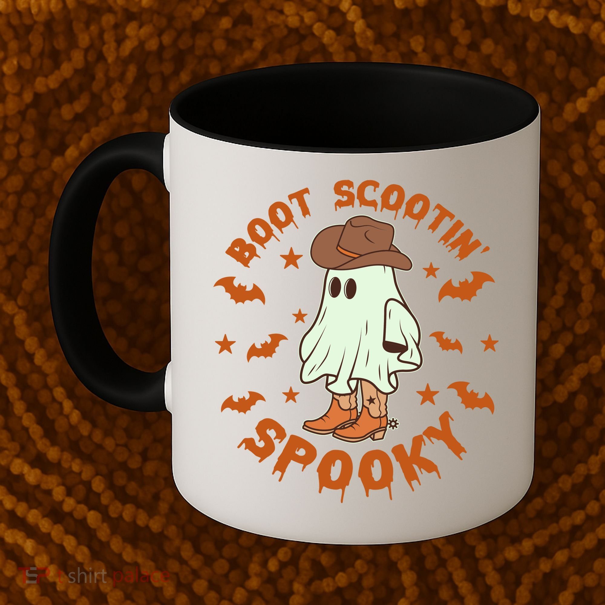 Funny Halloween Boot Scootin Spooky Cowboy Ghost Coffee Mug