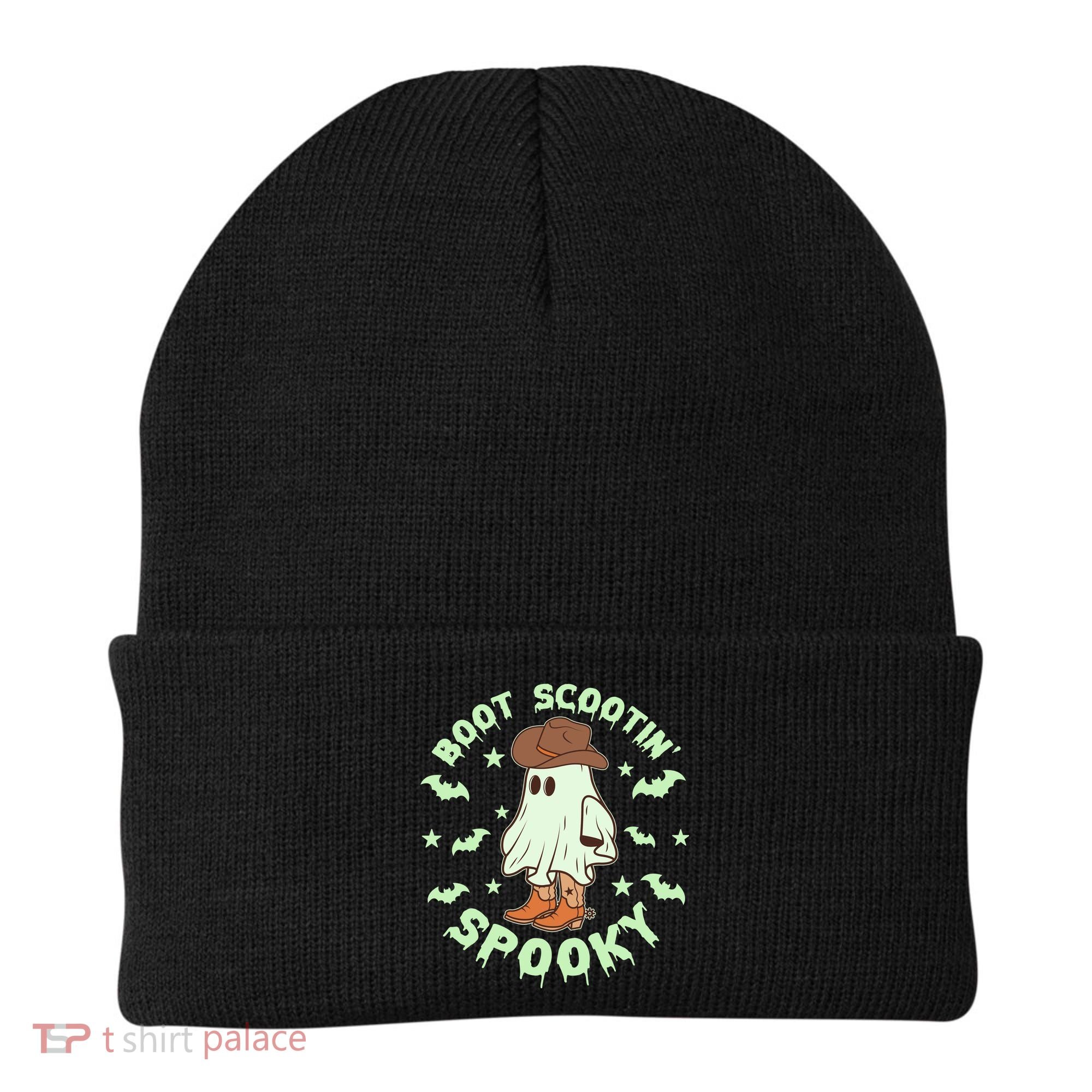 Funny Halloween Boot Scootin Spooky Cowboy Ghost Beanie