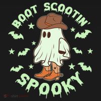 Funny Halloween Boot Scootin Spooky Cowboy Ghost Pajama Set thumb 2