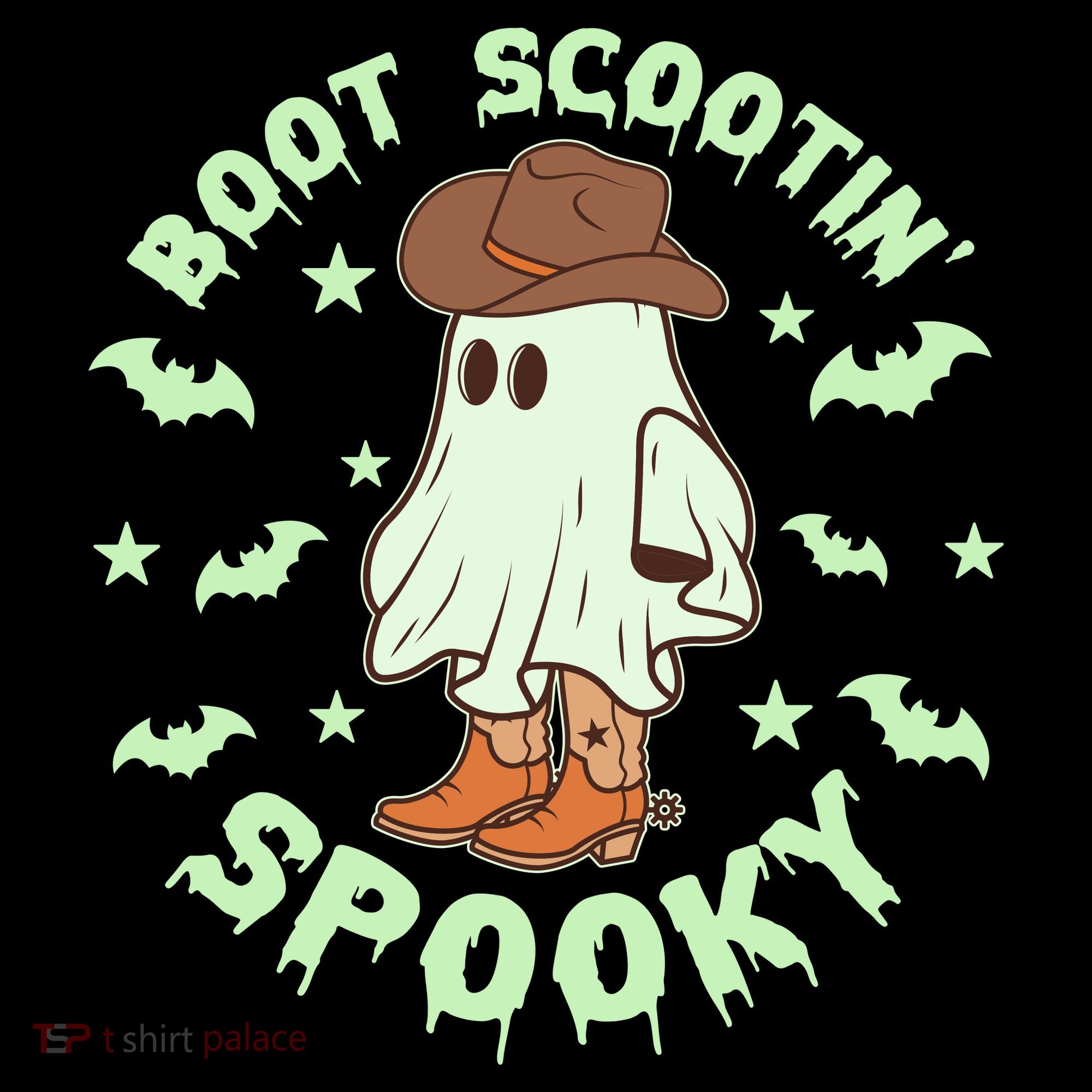 Funny Halloween Boot Scootin Spooky Cowboy Ghost Women's Hoodie