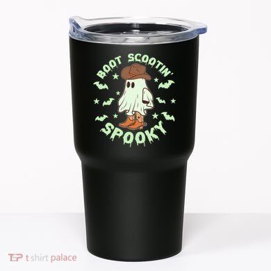 Funny Halloween Boot Scootin Spooky Cowboy Ghost Tumbler
