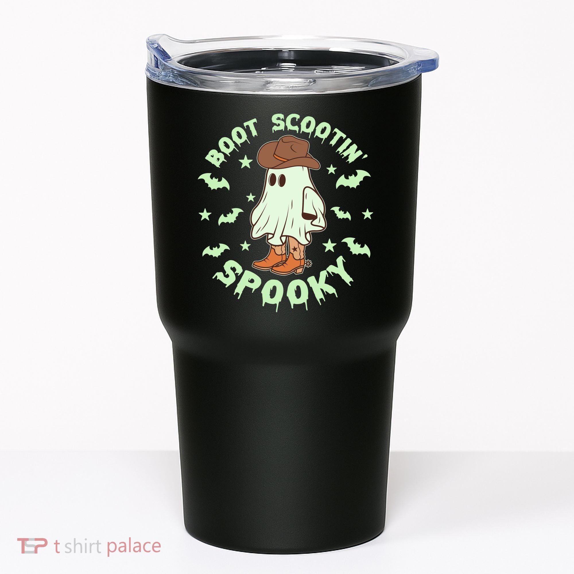 Funny Halloween Boot Scootin Spooky Cowboy Ghost Tumbler