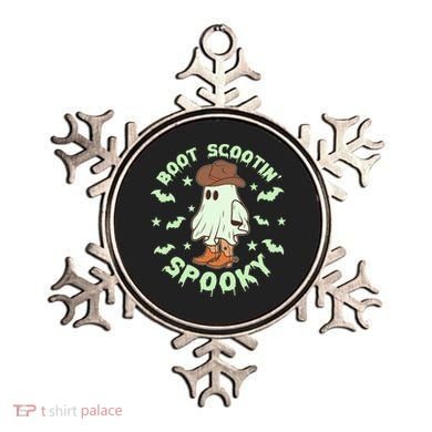 Funny Halloween Boot Scootin Spooky Cowboy Ghost Ornament