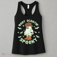 Funny Halloween Boot Scootin Spooky Cowboy Ghost Women's Tank Top thumb 3