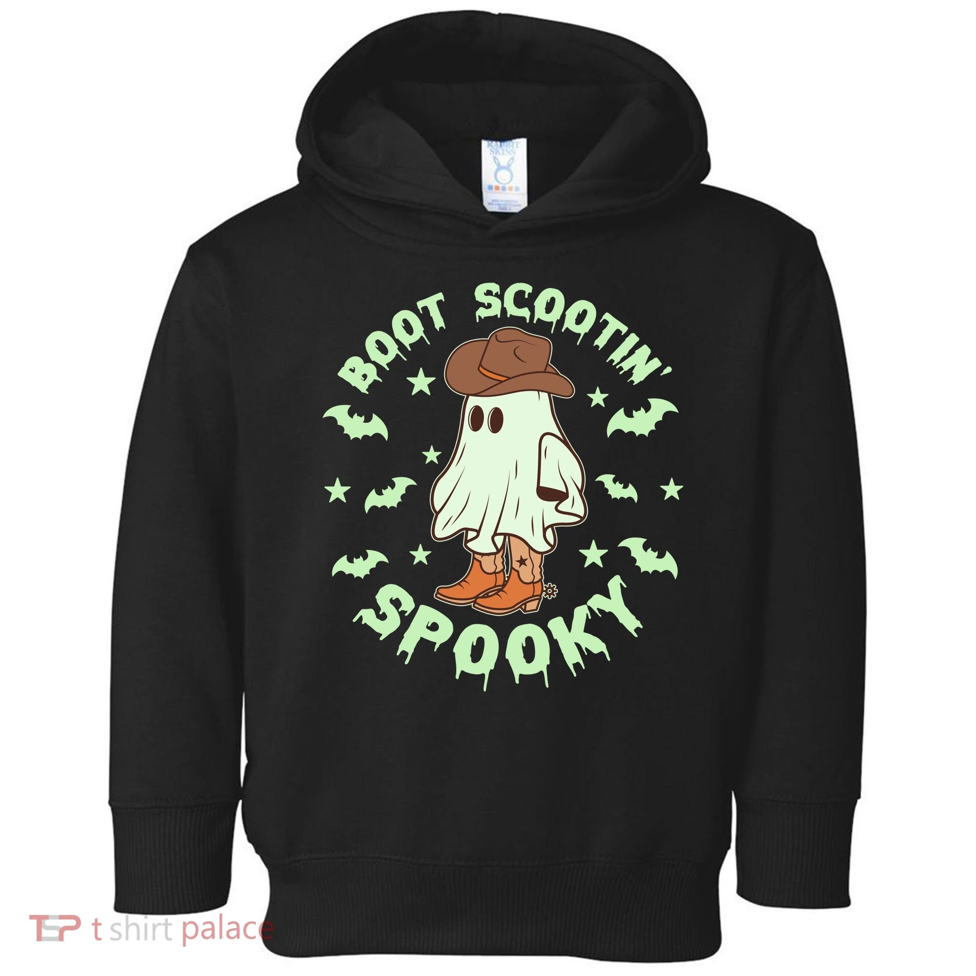 Funny Halloween Boot Scootin Spooky Cowboy Ghost Toddler Hoodie