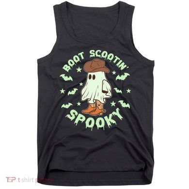 Funny Halloween Boot Scootin Spooky Cowboy Ghost Tank Top