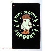 Funny Halloween Boot Scootin Spooky Cowboy Ghost Golf Towel thumb 0