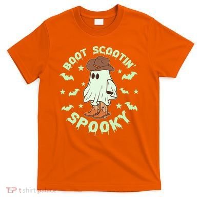 Funny Halloween Boot Scootin Spooky Cowboy Ghost T-Shirt