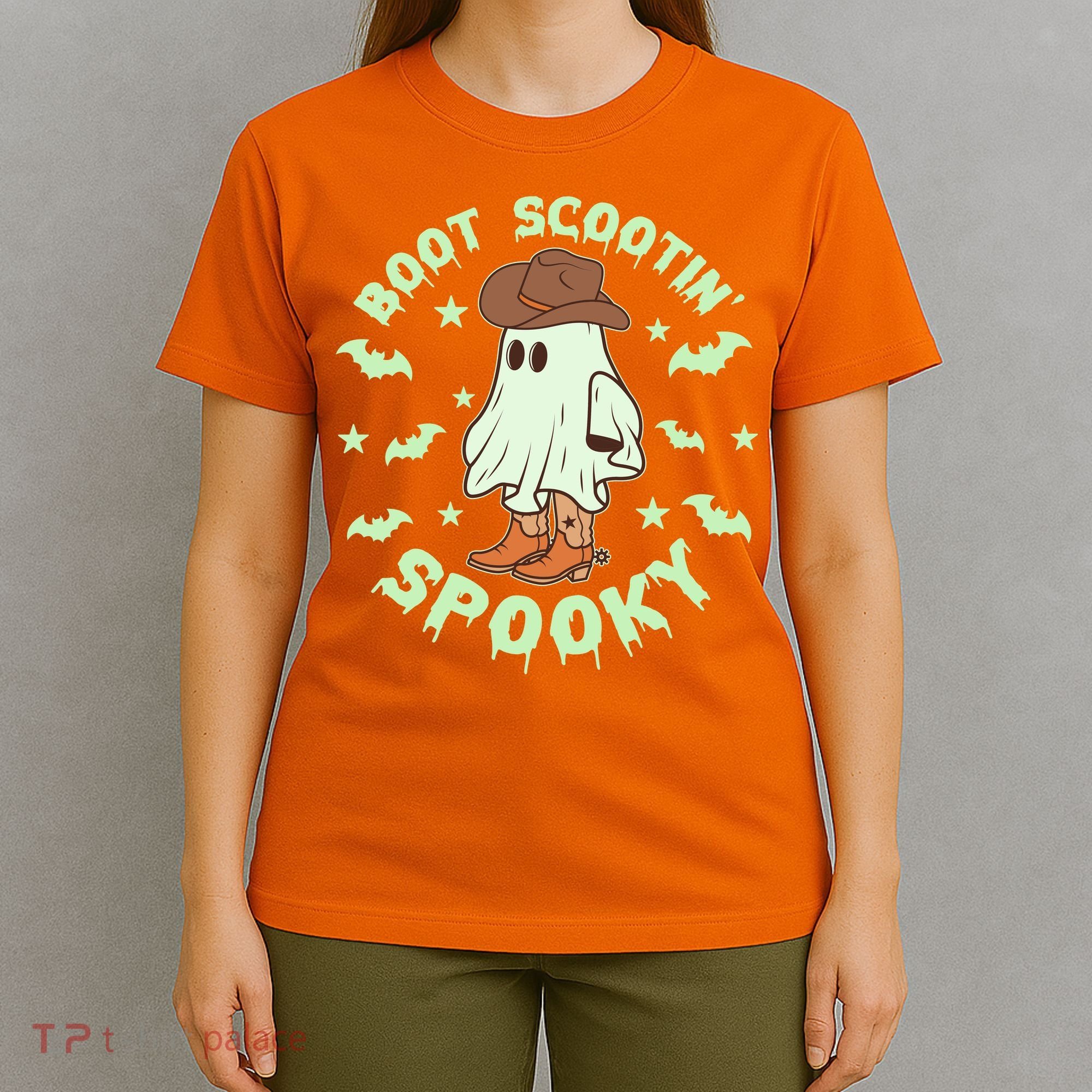 Funny Halloween Boot Scootin Spooky Cowboy Ghost T-Shirt