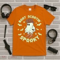 Funny Halloween Boot Scootin Spooky Cowboy Ghost T-Shirt thumb 5