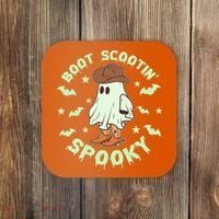 Funny Halloween Boot Scootin Spooky Cowboy Ghost Coaster thumb 0