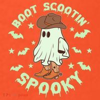 Funny Halloween Boot Scootin Spooky Cowboy Ghost Mousepad thumb 1