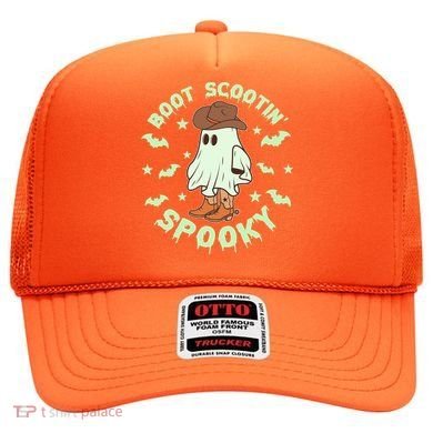 Funny Halloween Boot Scootin Spooky Cowboy Ghost Hat
