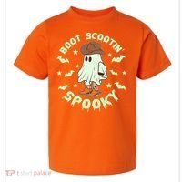 Funny Halloween Boot Scootin Spooky Cowboy Ghost Toddler T-Shirt thumb 0