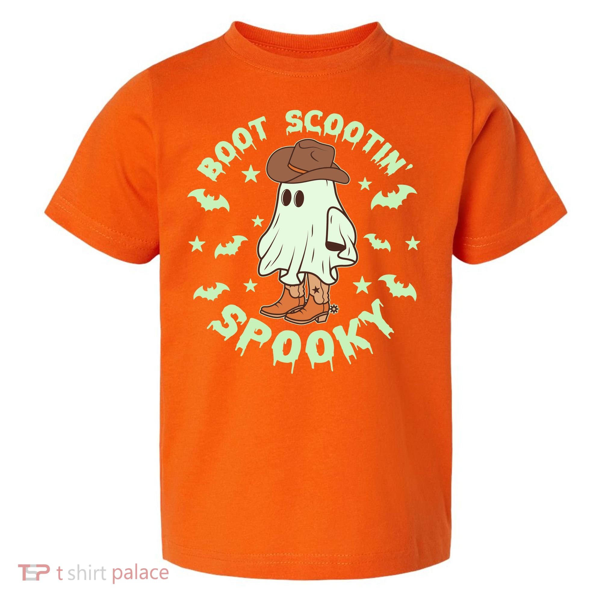 Funny Halloween Boot Scootin Spooky Cowboy Ghost Toddler T-Shirt