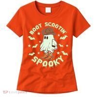 Funny Halloween Boot Scootin Spooky Cowboy Ghost Women's T-Shirt thumb 0