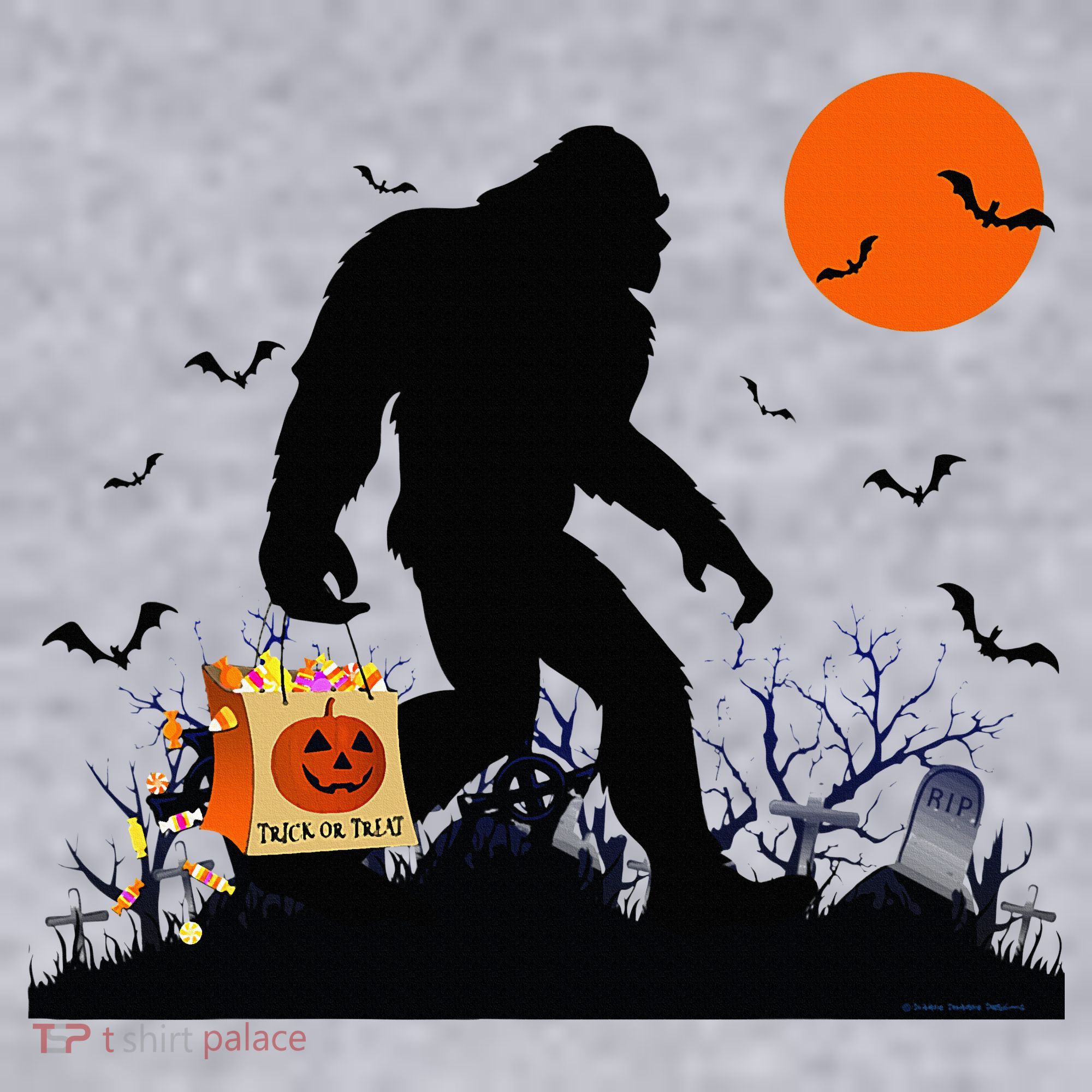 Funny Halloween Bigfoot Trick or Treating Bigfoot Women's Sweatshirt