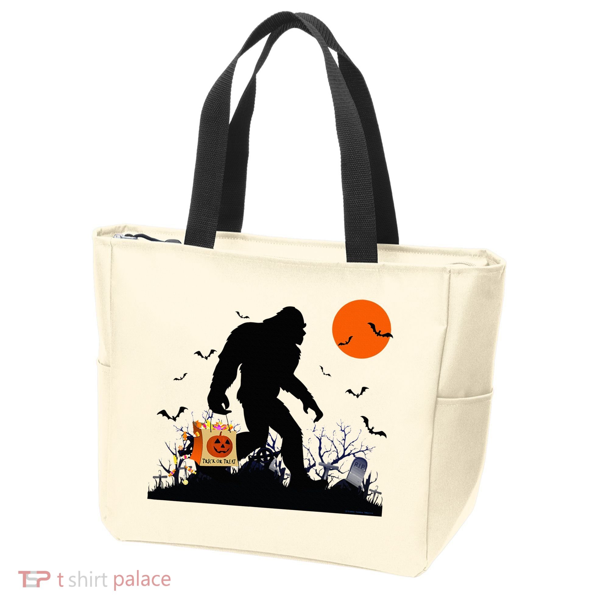 Funny Halloween Bigfoot Trick or Treating Bigfoot Tote Bag