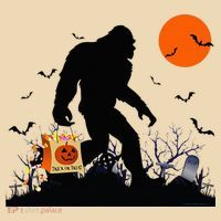 Funny Halloween Bigfoot Trick or Treating Bigfoot Tote Bag thumb 4