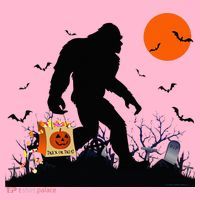 Funny Halloween Bigfoot Trick or Treating Bigfoot Coaster thumb 2